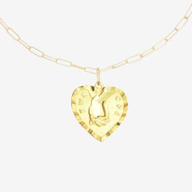 Power Couple Medallion Necklace - Gold