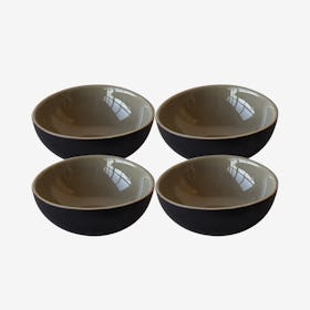 Dadasi Cereal Bowl - Matte Black / Linen - Set of 4