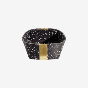 Basket - Speckled Black - Brass & Rubber