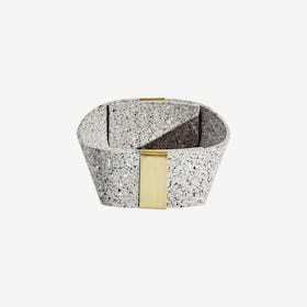 Basket - Grey - Brass & Rubber