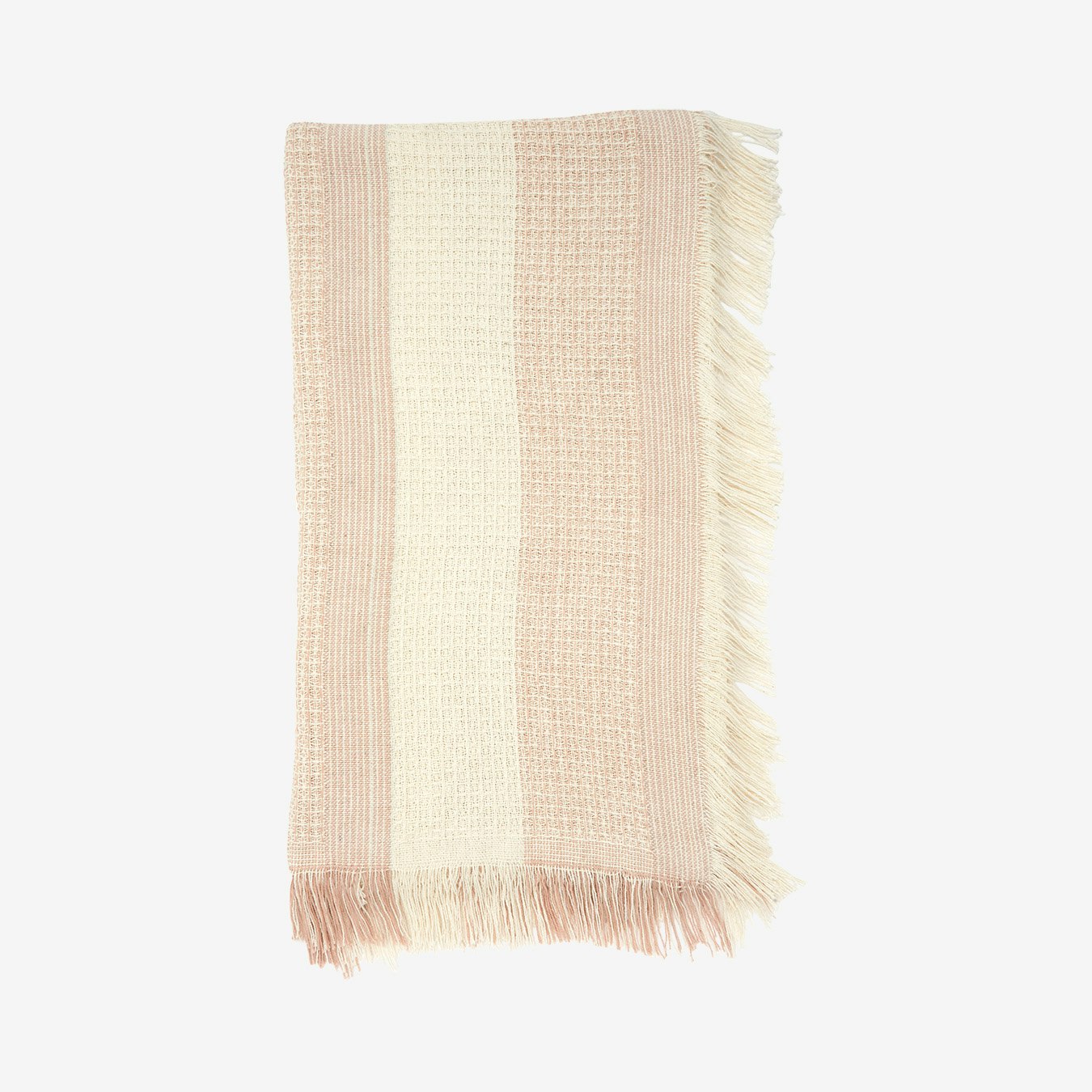 Mina Victory Cotton Throw Blanket Blush By Nourison Fy