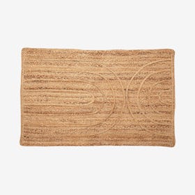 Rainbow Jute Doormat - Natural