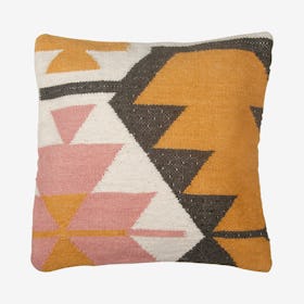 Desert Kilim Geometric Pillow Cover - Blush