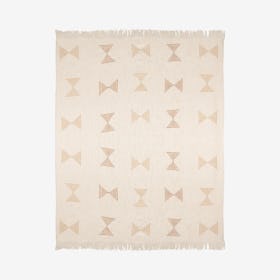 Earth Triangle Throw Blanket - Rust & Rose