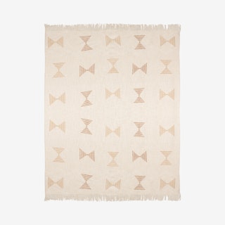 Earth Triangle Throw Blanket - Rust & Rose