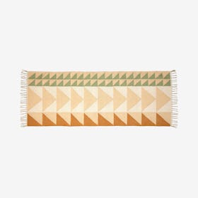 Earth Kilim Runner Rug - Rust & Peach