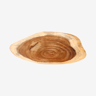 Handmade Acacia Wood Log Platter