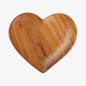 Handmade Wood Heart Dish - Valentine's Day