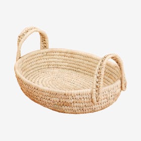 Sabai Grass Oval Decorative Basket With Handles