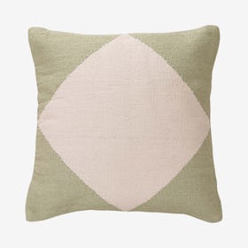 Diamond Accent Pillow - Sage