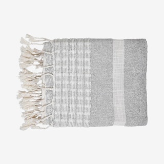 Dusk Stripe Throw - Grey / White