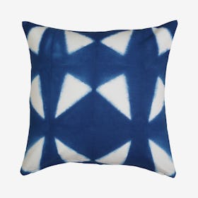 Tie Dye Triangle Cushion Cover - Indigo