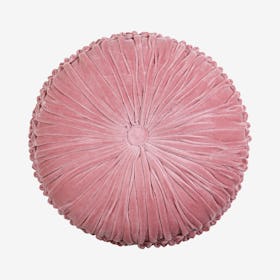 Velvet Round Cushion Cover - Blush