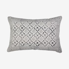 Block Print Lumbar Pillow Cover - Natural