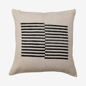Celestial Stripe Pillow Cover - Black