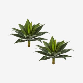 Agave Artificial Plants - Green - Set of 2