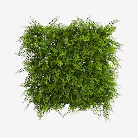 Indoor / Outdoor UV Resistant Lush Mediterranean Artificial Fern Wall Panel - Green