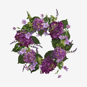 Hydrangea Wreath - Purple