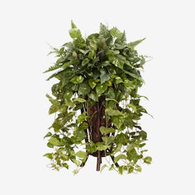 Vining Mixed Greens with Decorative Stand - Green