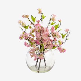 Cherry Blossom in Vase - Pink