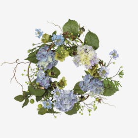 Hydrangea Wreath - Blue