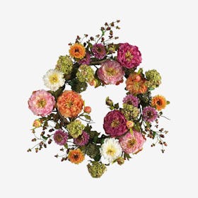 Peony Wreath - Assorted