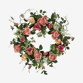 Rose Wreath - Pink