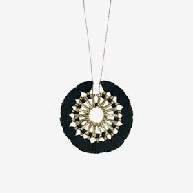 Tassel Halo Necklace - Black