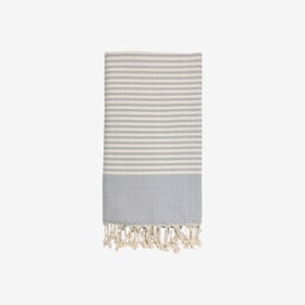 Textured Stripe Turkish Towel - Lavender