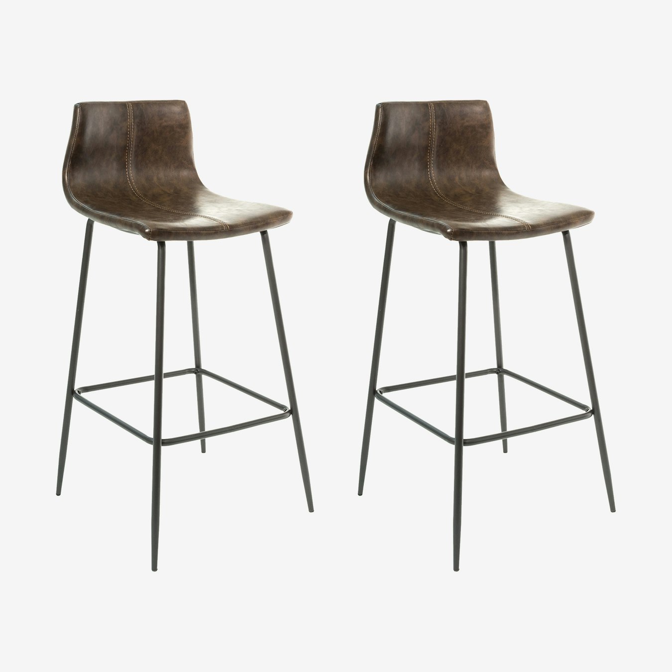 Baressa Barstools - Brown / Black - Set of 2 by BB Home