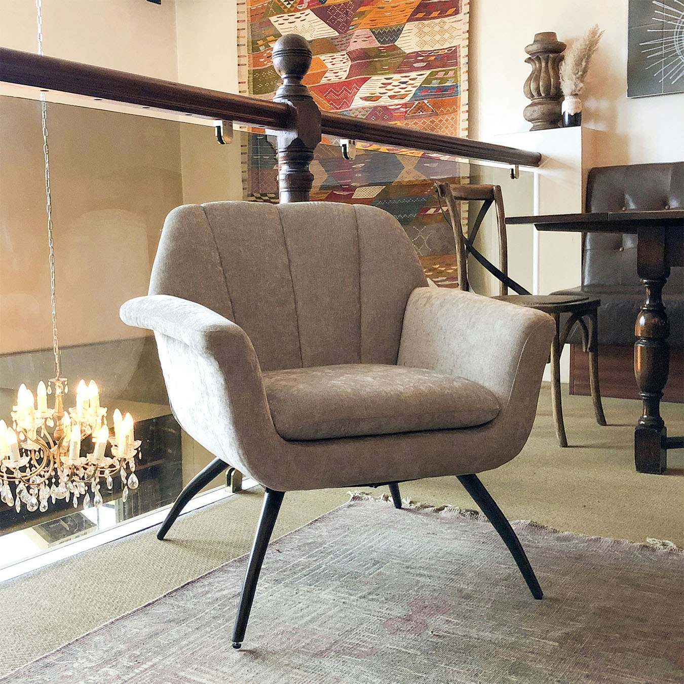Selci Cocktail Chair - Grey / Black by BB Home