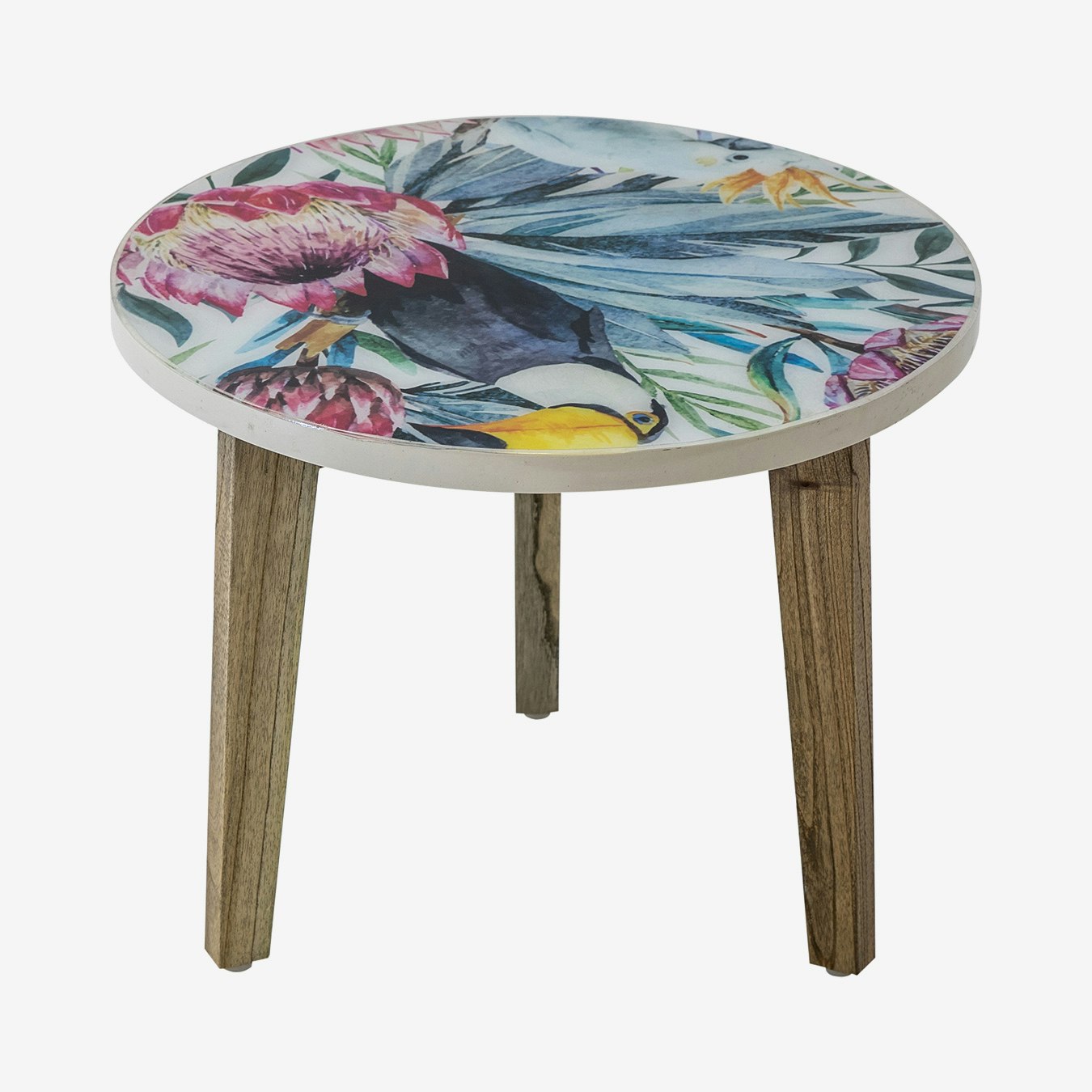 Tropical Print Lamp Table by BB Home