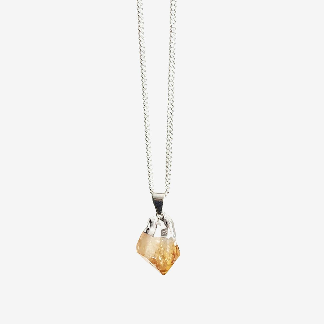 citrine crystal pendant