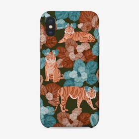Tigers In The Saxifraga Jungle Phone Case