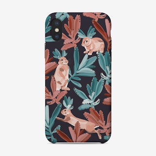 Rabbits In The Succulent Jungle Phone Case
