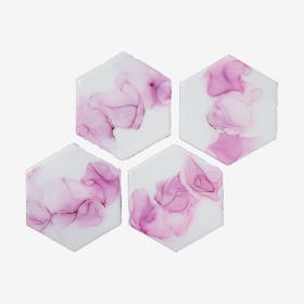 Flow Coasters - Pink - Set of 4