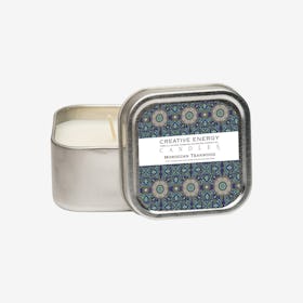 Tin Scented Candle - Moroccan Teakwood