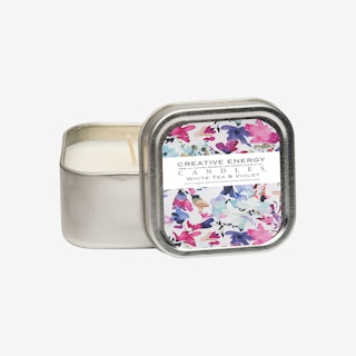 Tin Scented Candle - White Tea & Violet