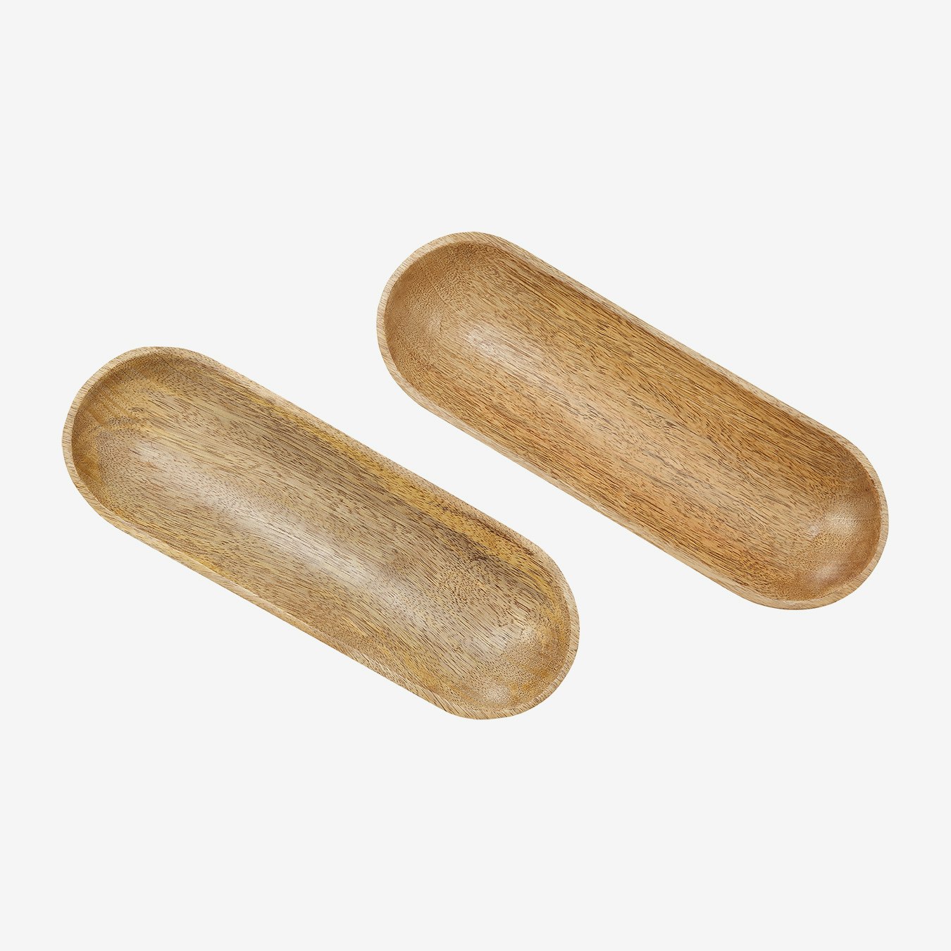 Fair Trade Wood Decorative Long Bowl by Casa Amarosa UK