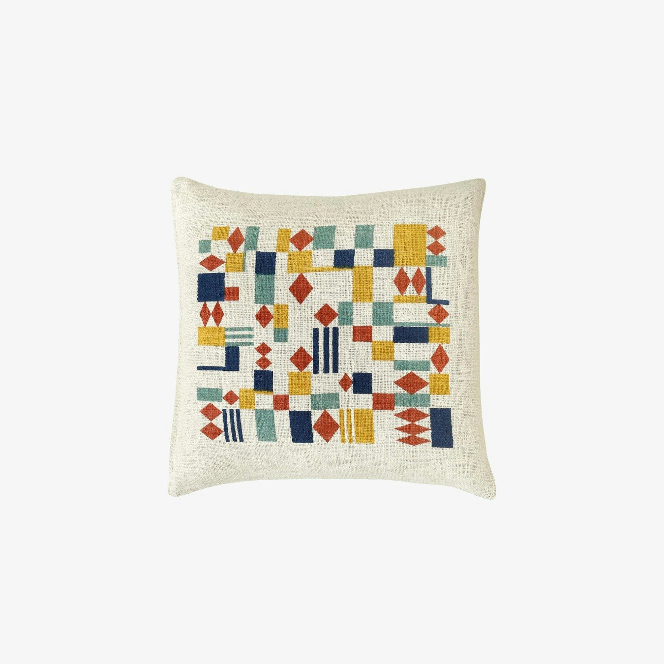 Aakar Tiles Modern Accent Pillow - Multicoloured by Casa Amarosa UK
