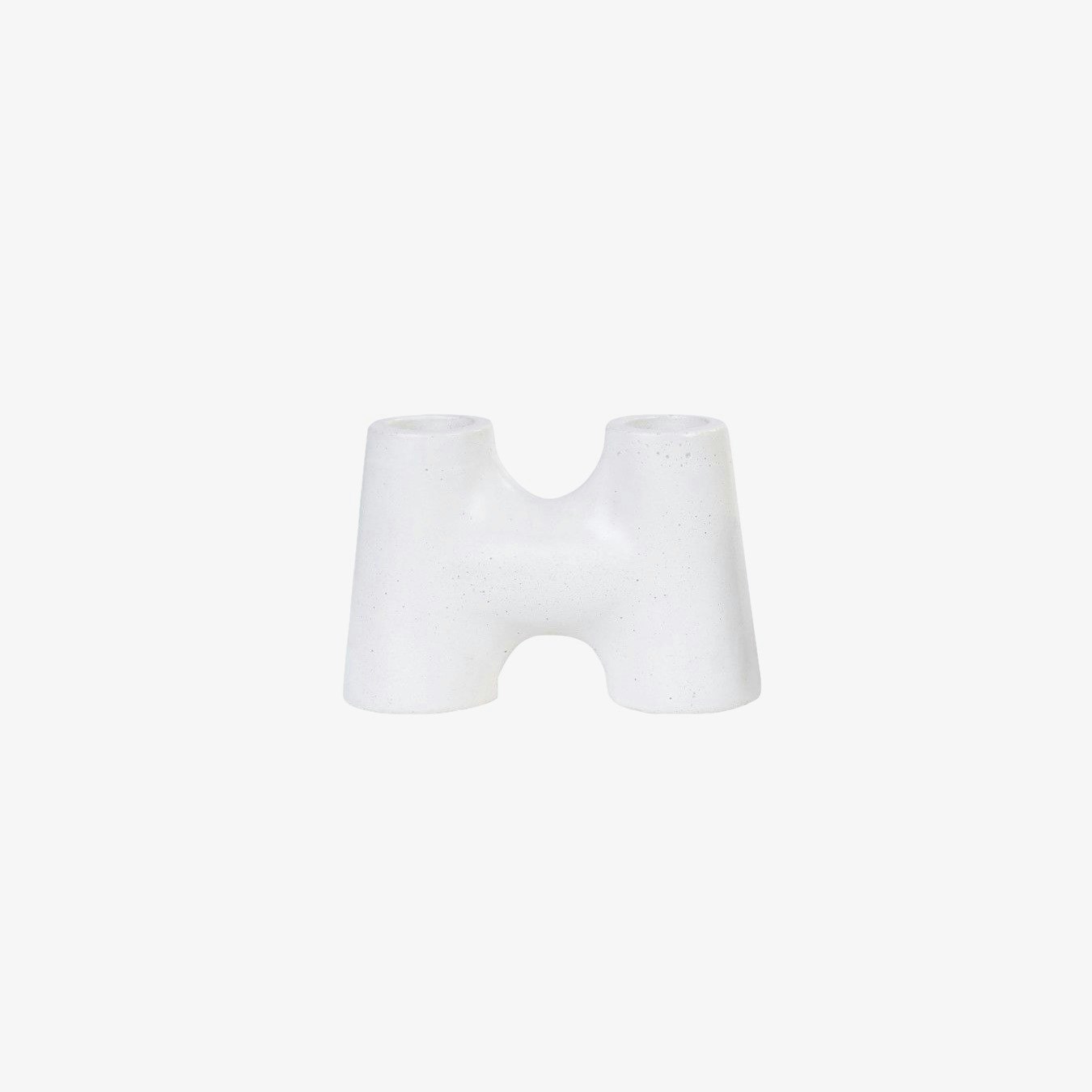 "H" Style Nordic Concrete Candle Holder - Ivory - Set of 2 by Casa Amarosa UK