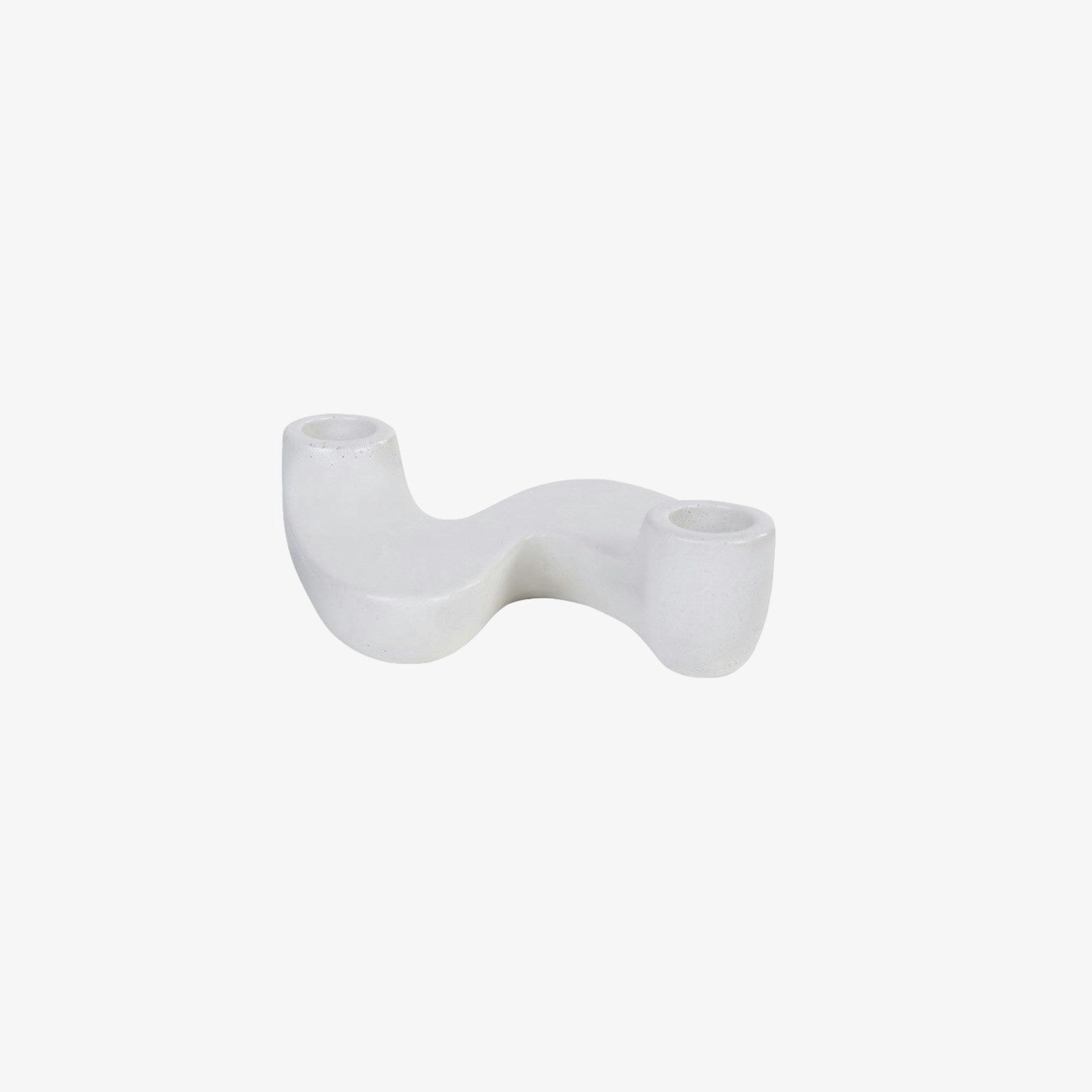 "S" Style Nordic Concrete Candle Holder - Ivory - Set of 2 by Casa Amarosa UK