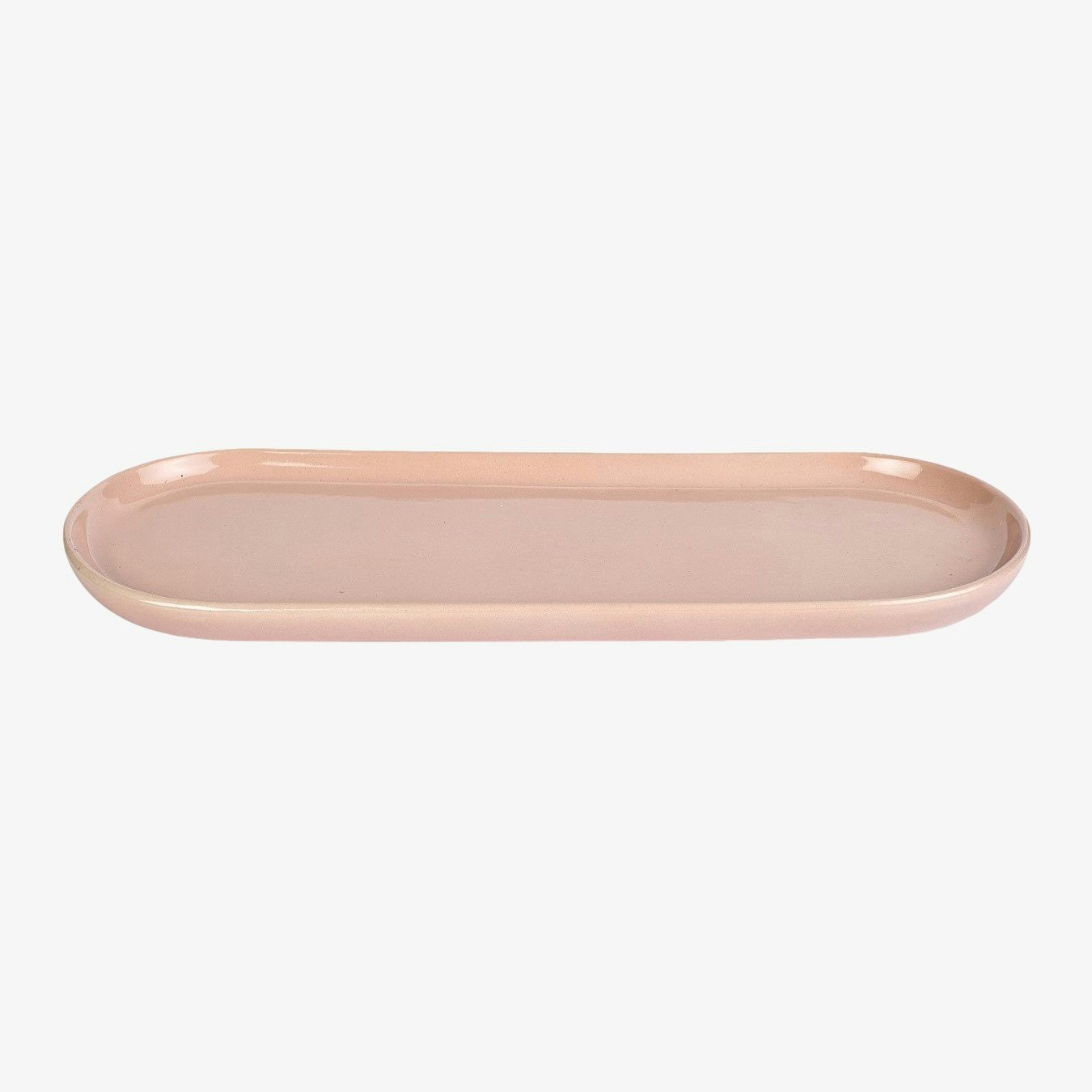 Ceramic Oval Platter, Pink -Set of 2 by Casa Amarosa UK