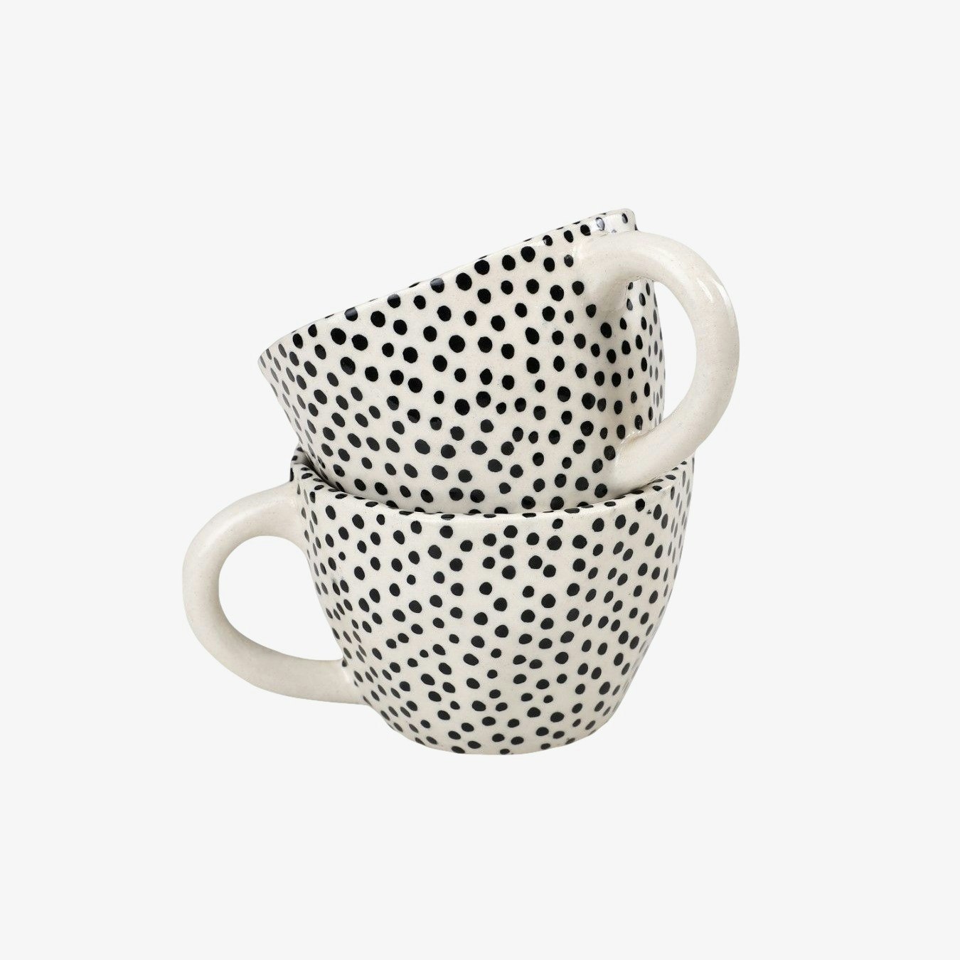 Ceramic Polka Dot Tea/Coffee Cups - Set of 2 by Casa Amarosa UK