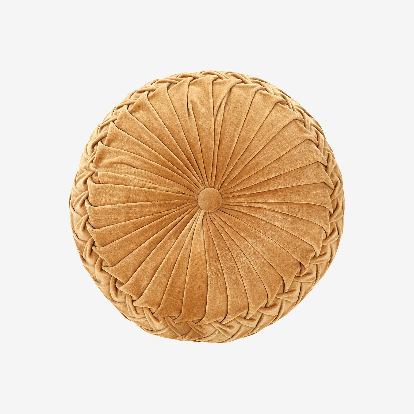 Round Velvet Handmade Cushion Cover - Clay by Casa Amarosa UK
