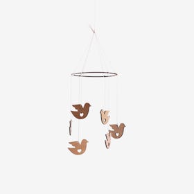 Dove Bird Mobile Wall Hanging - Wood