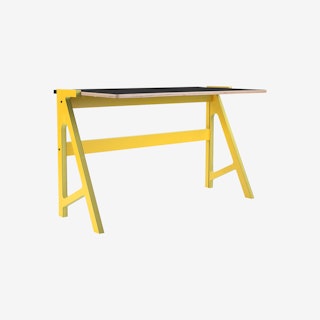VOLT Desk - Canary Yellow with Inky Black Top
