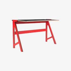 VOLT Desk - Vulcan Red with Inky Black Top
