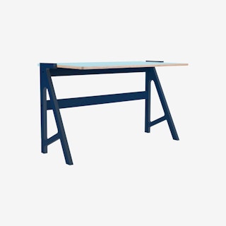 VOLT Desk - Night Blue with Butterfly Blue Top