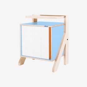 FRAME Night Table - Butterfly Blue with Transparent Orange Screen